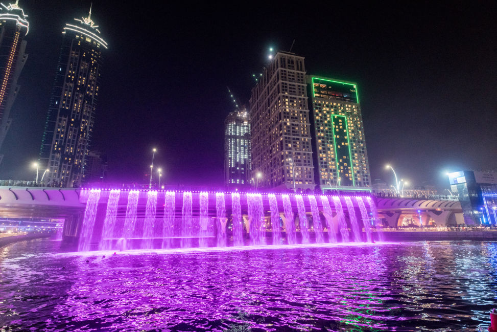 Sheikh Zayed Bridge Waterfall